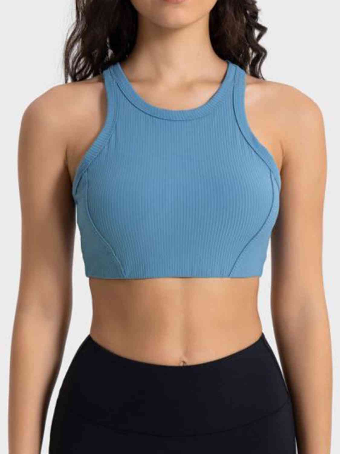 Wide Strap Cropped Sport Tank - TRENDMELO