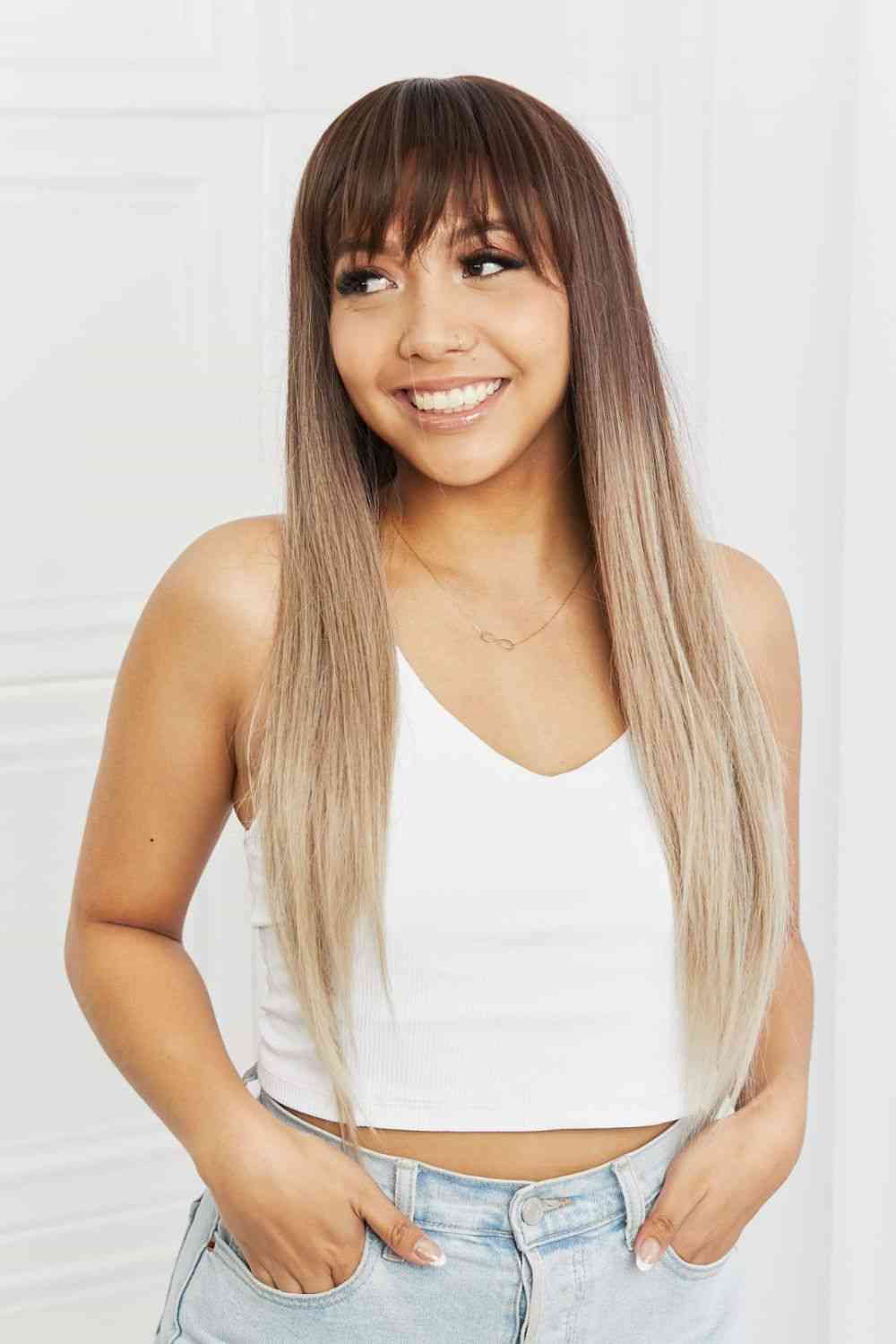 Long Straight Synthetic Wigs 26'' - TRENDMELO