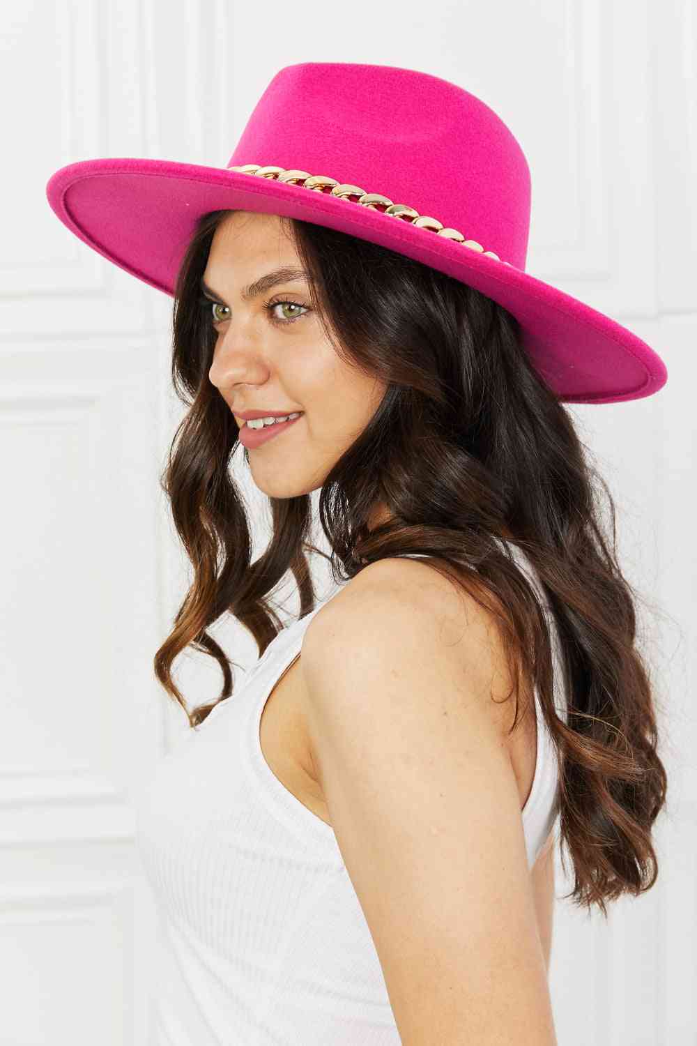 Fame Keep Your Promise Fedora Hat in Pink - TRENDMELO