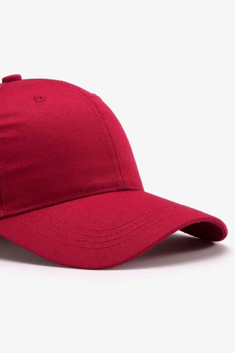 Plain Adjustable Cotton Baseball Cap - TRENDMELO