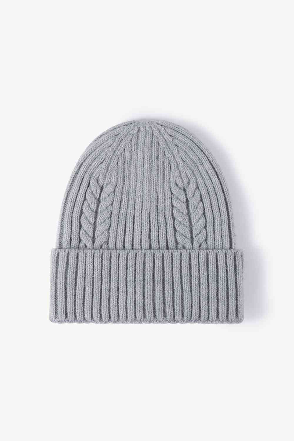 Cable-Knit Cuff Beanie - TRENDMELO