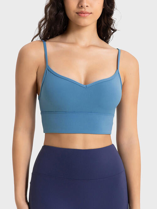 Spaghetti Strap Sport Bra - TRENDMELO