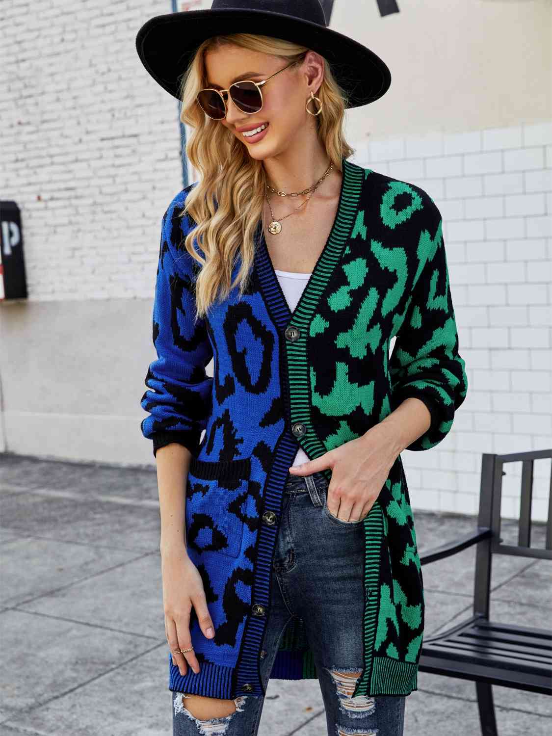 Leopard Button Down Longline Cardigan - TRENDMELO