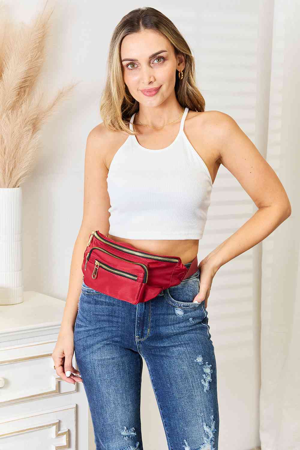 Fame Triple Pocket Nylon Fanny Pack - TRENDMELO