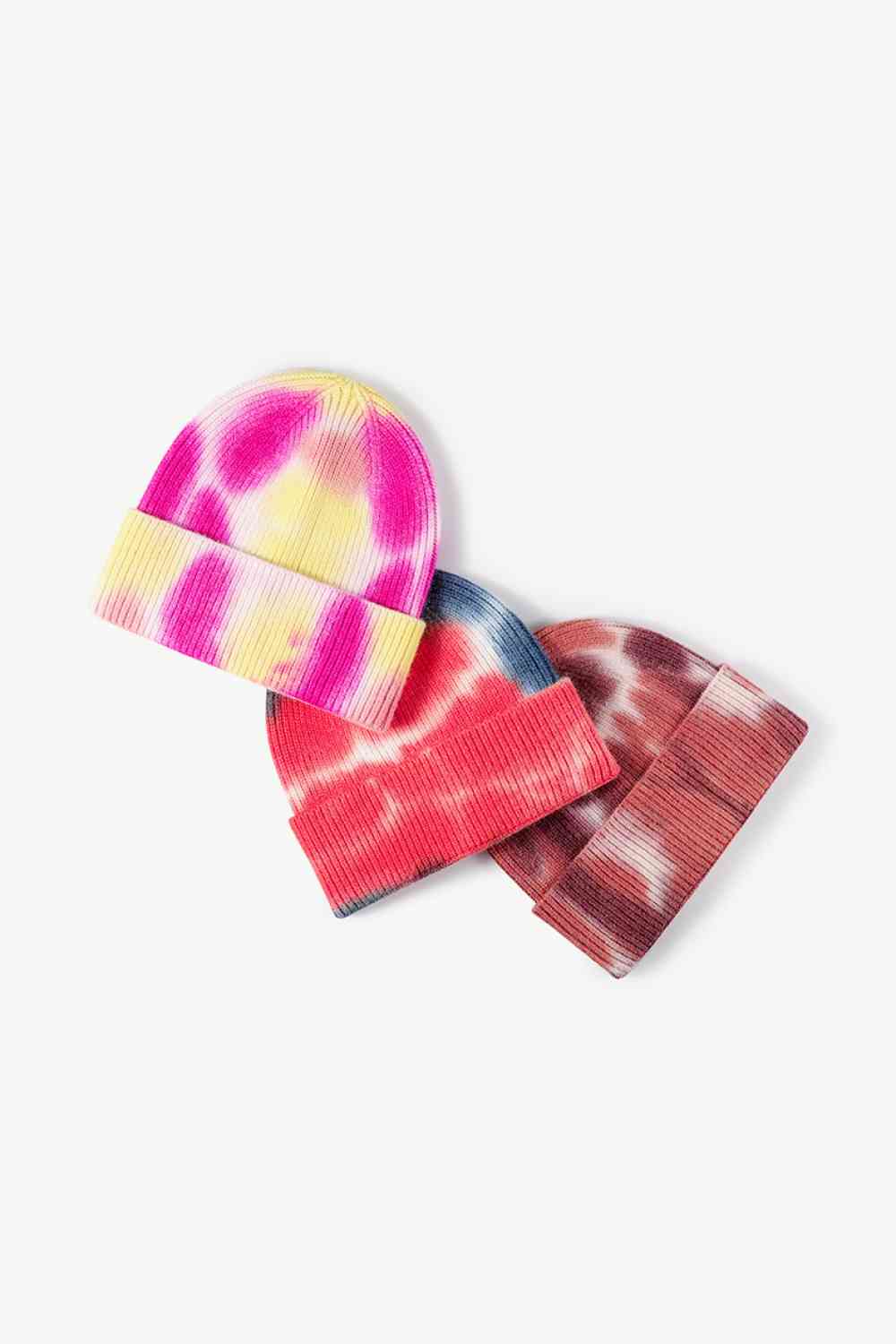 Tie-Dye Cuffed Knit Beanie - TRENDMELO