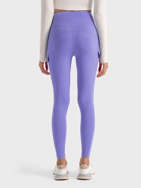 Wide Waistband Sports Leggings - TRENDMELO