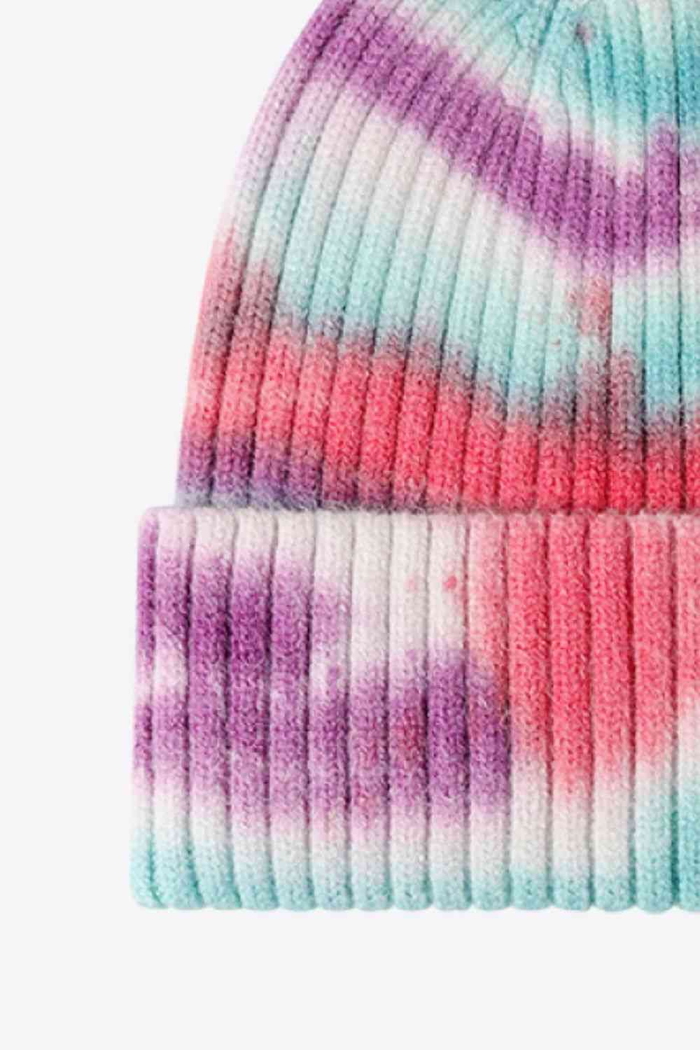 Tie-Dye Ribbed Knit Beanie - TRENDMELO