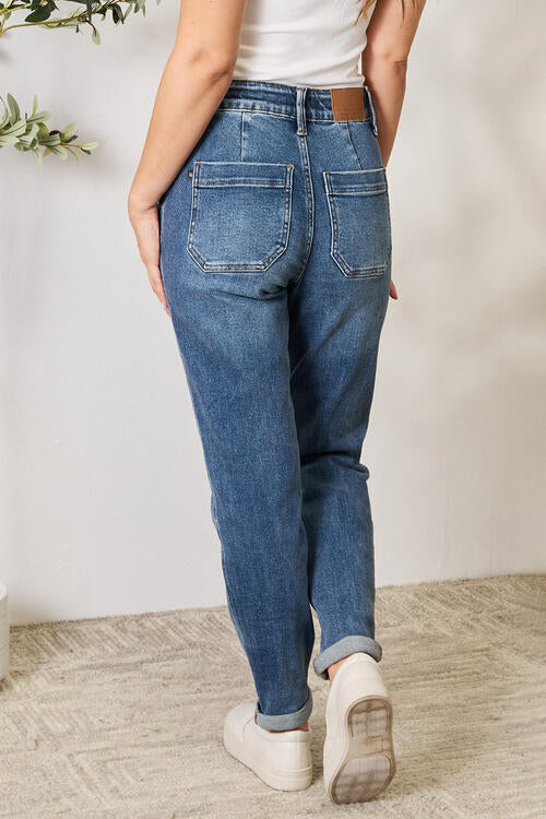 Judy Blue Full Size High Waist Drawstring Denim Jeans - TRENDMELO