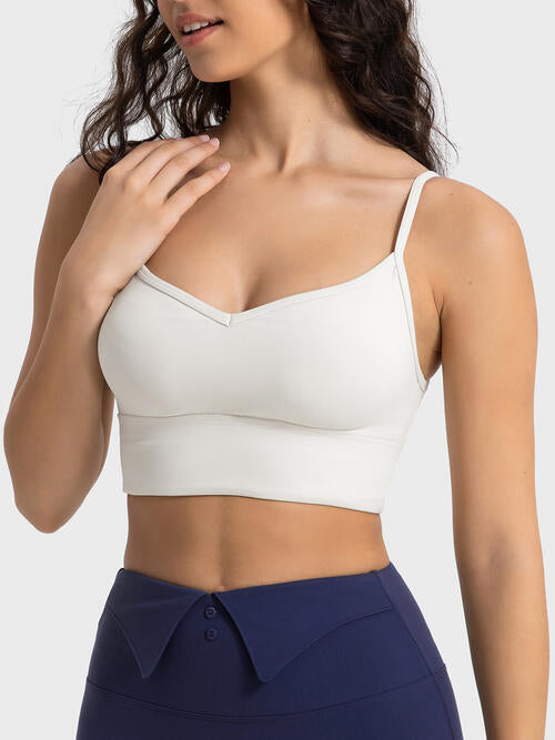 Spaghetti Strap Sport Bra - TRENDMELO