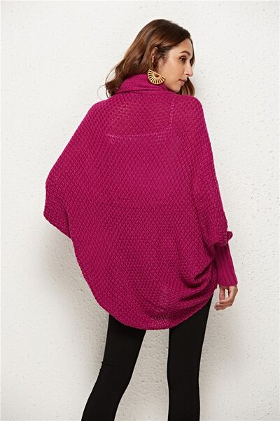 Open Front Batwing Sleeve Cardigan - TRENDMELO