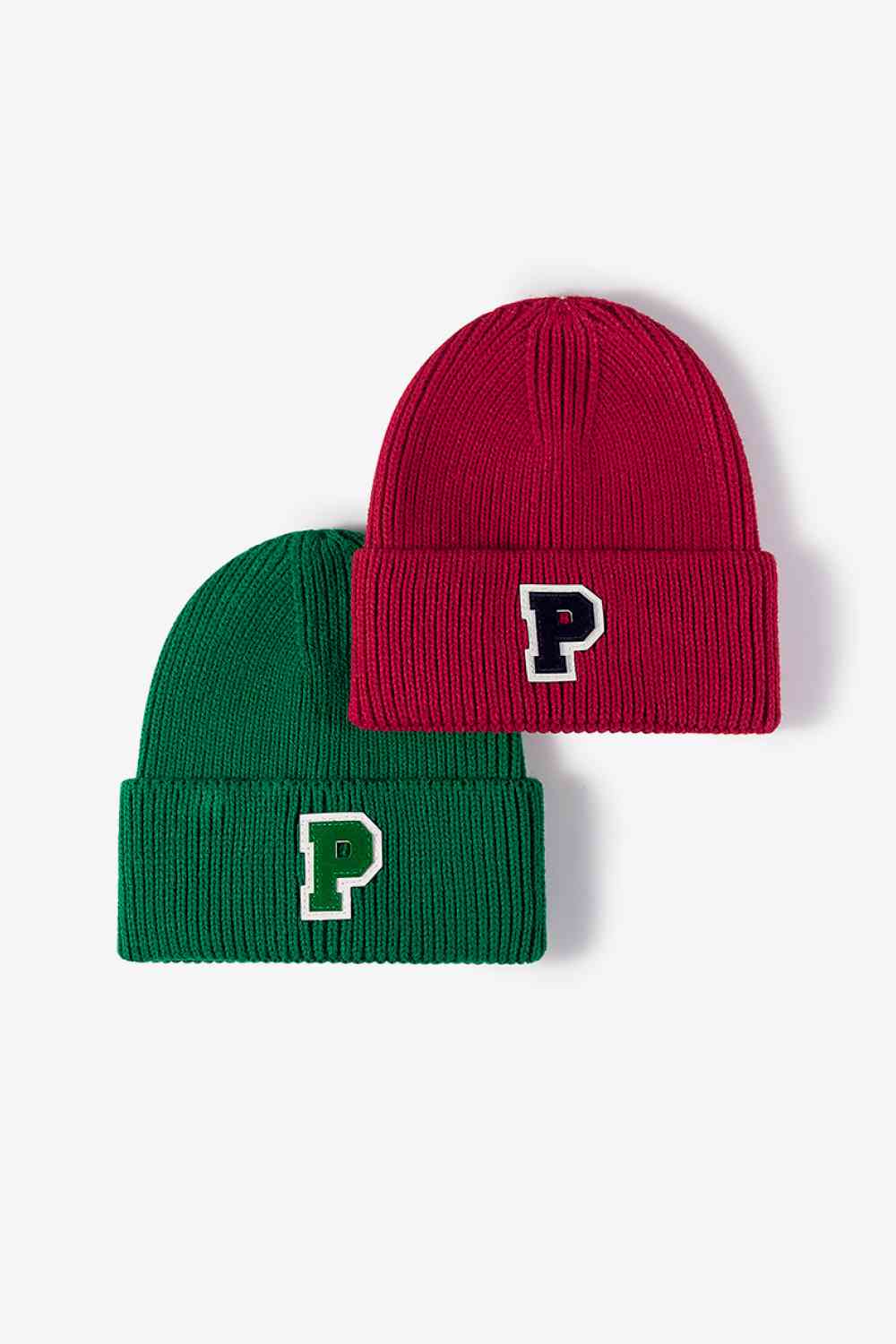 Letter Patch Cuffed Knit Beanie - TRENDMELO