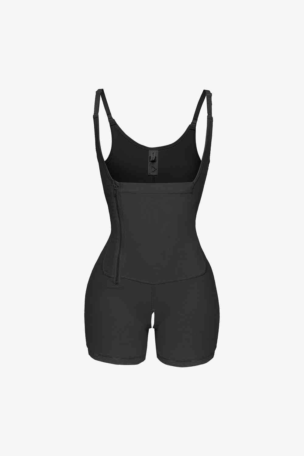 Full Size Side Zipper Under-Bust Shaping Bodysuit - TRENDMELO