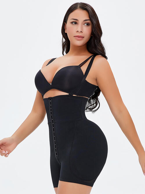 Full Size Hook-and-Eye Under-Bust Shaping Bodysuit - TRENDMELO