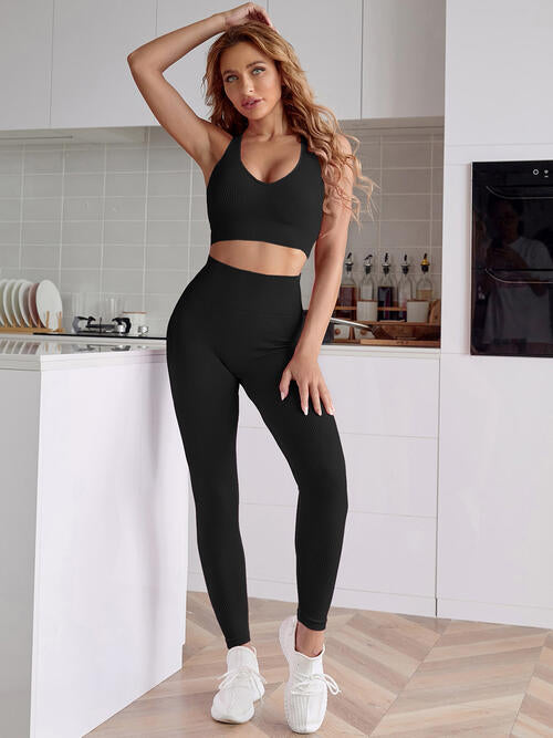 Sport Tank and Leggings Set - TRENDMELO