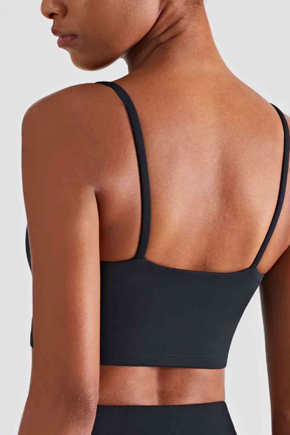 Spaghetti Strap Sports Bra - TRENDMELO