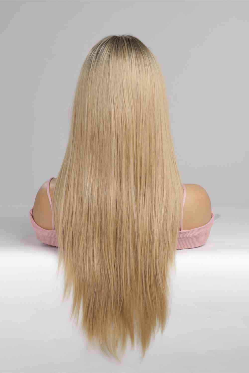 13*2" Lace Front Wigs Synthetic Long Straight 24'' 150% Density - TRENDMELO