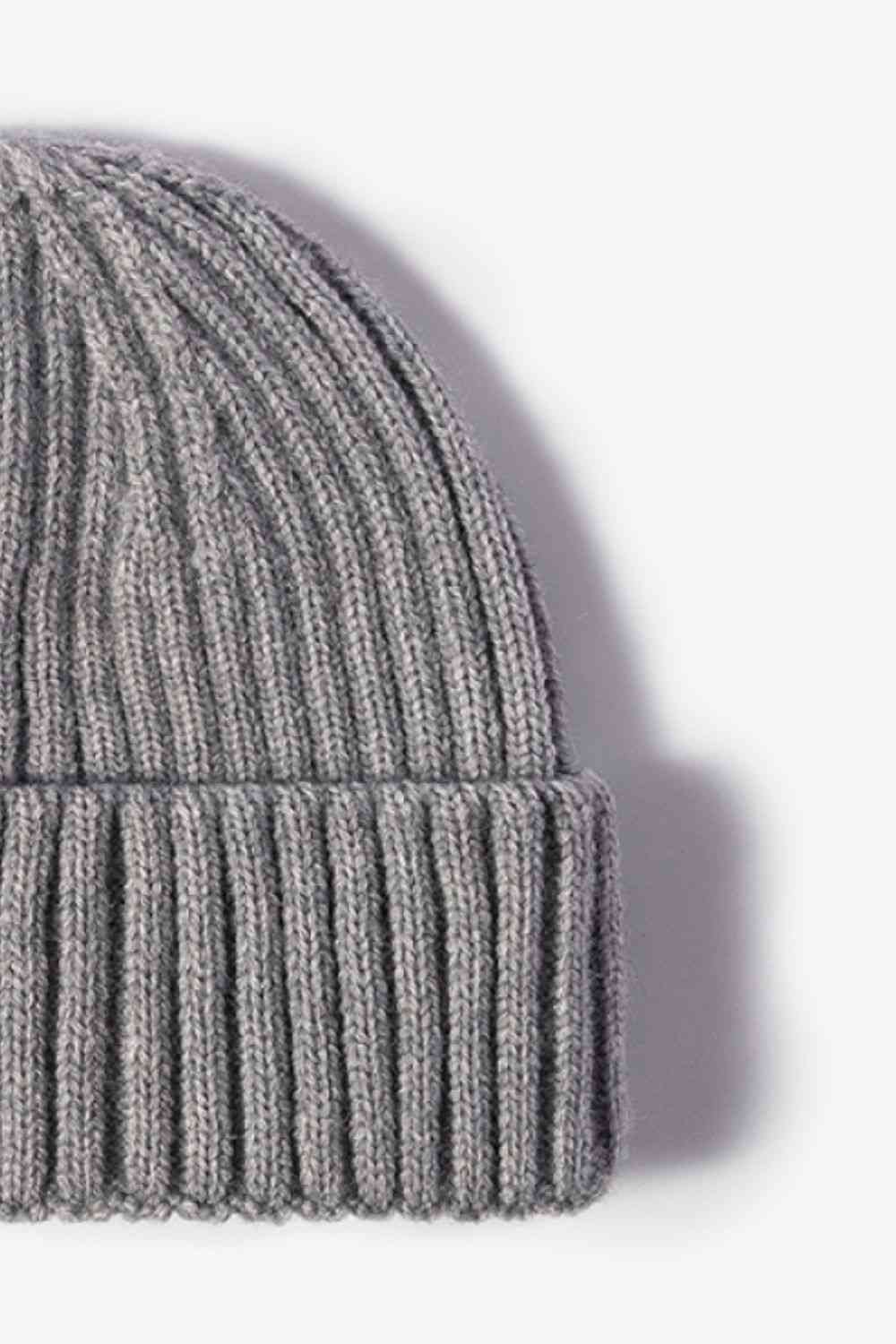 Rib-Knit Cuff Beanie - TRENDMELO