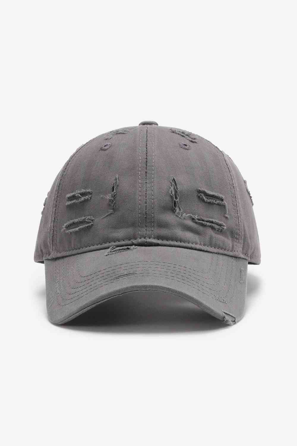 Distressed Adjustable Baseball Cap - TRENDMELO