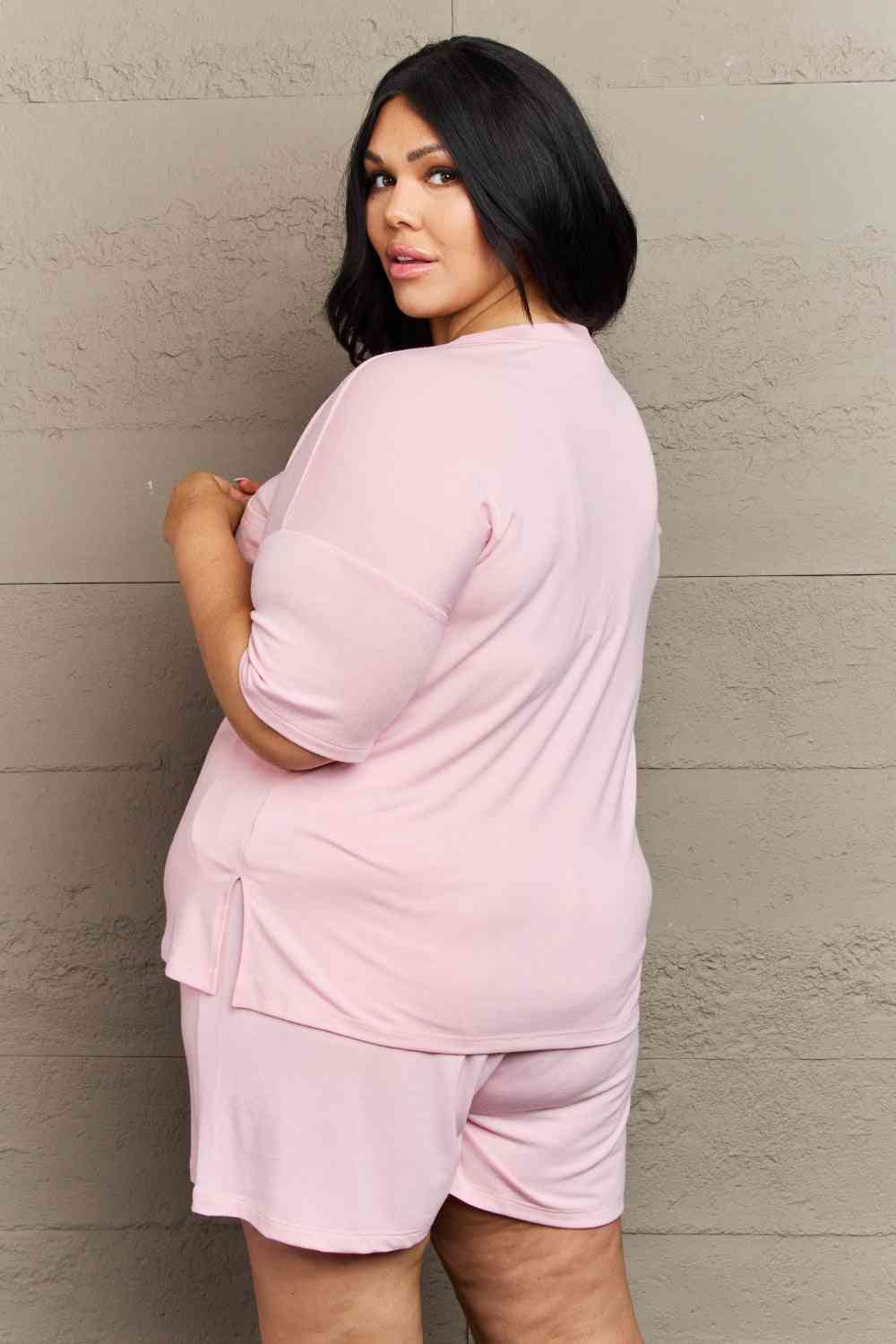 Zenana In The Moment Plus Size Lounge Set - TRENDMELO