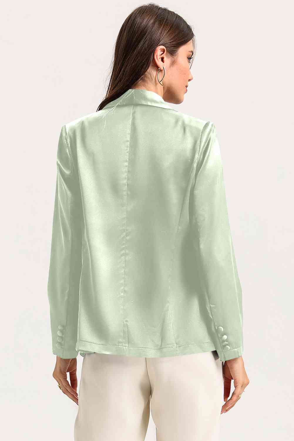 Long Sleeve Shawl Collar Blazer - TRENDMELO