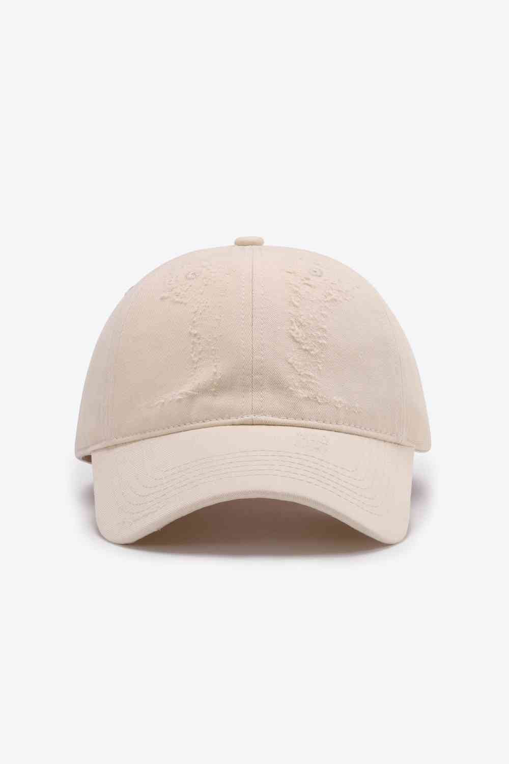 Distressed Adjustable Baseball Cap - TRENDMELO