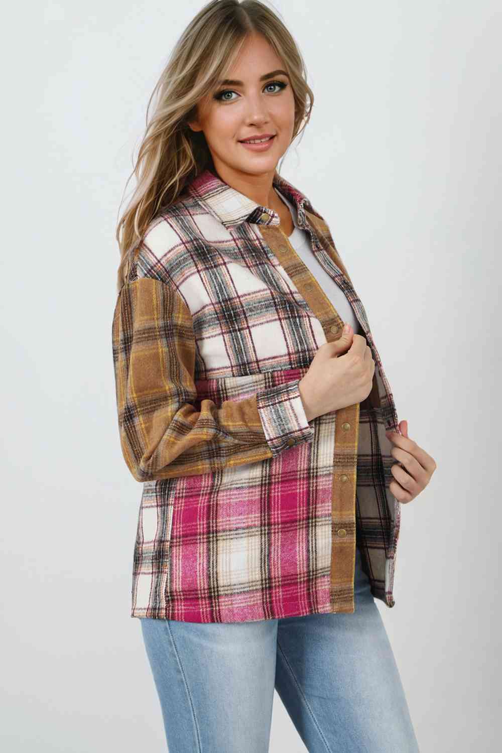 Plaid Shirt Jacket - TRENDMELO