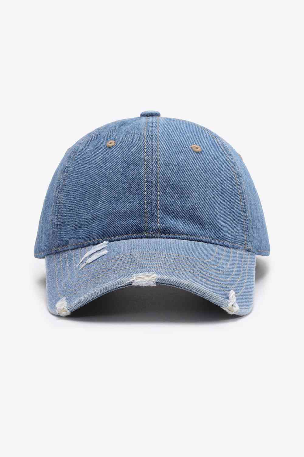 Distressed Adjustable Baseball Cap - TRENDMELO