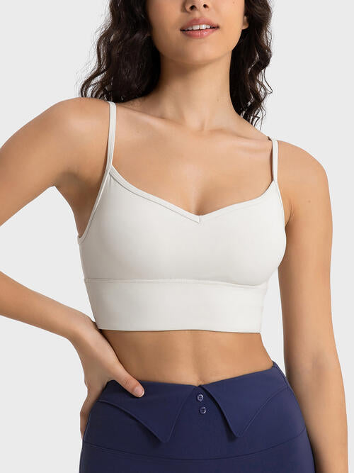 Spaghetti Strap Sport Bra - TRENDMELO