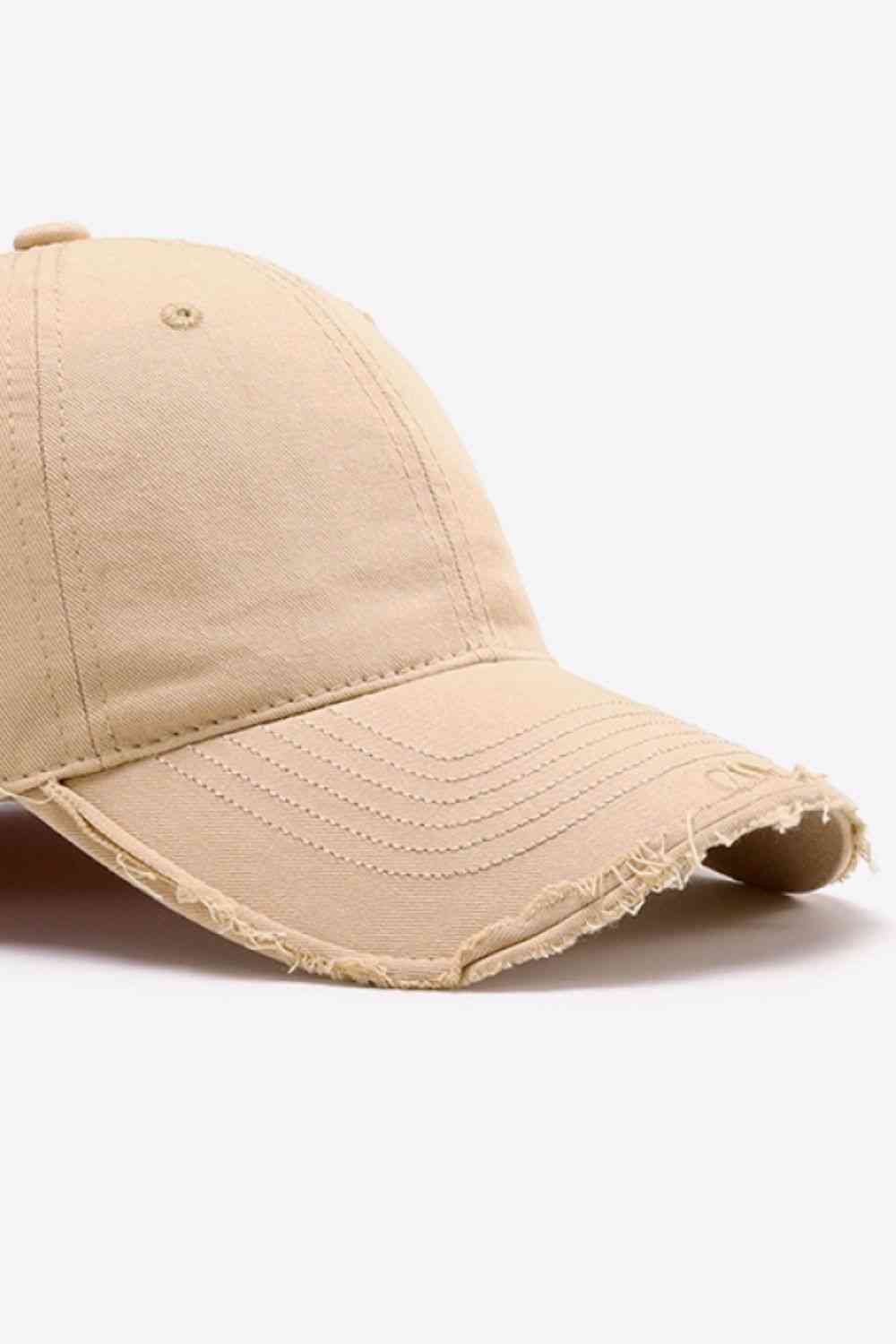 Distressed Adjustable Baseball Cap - TRENDMELO