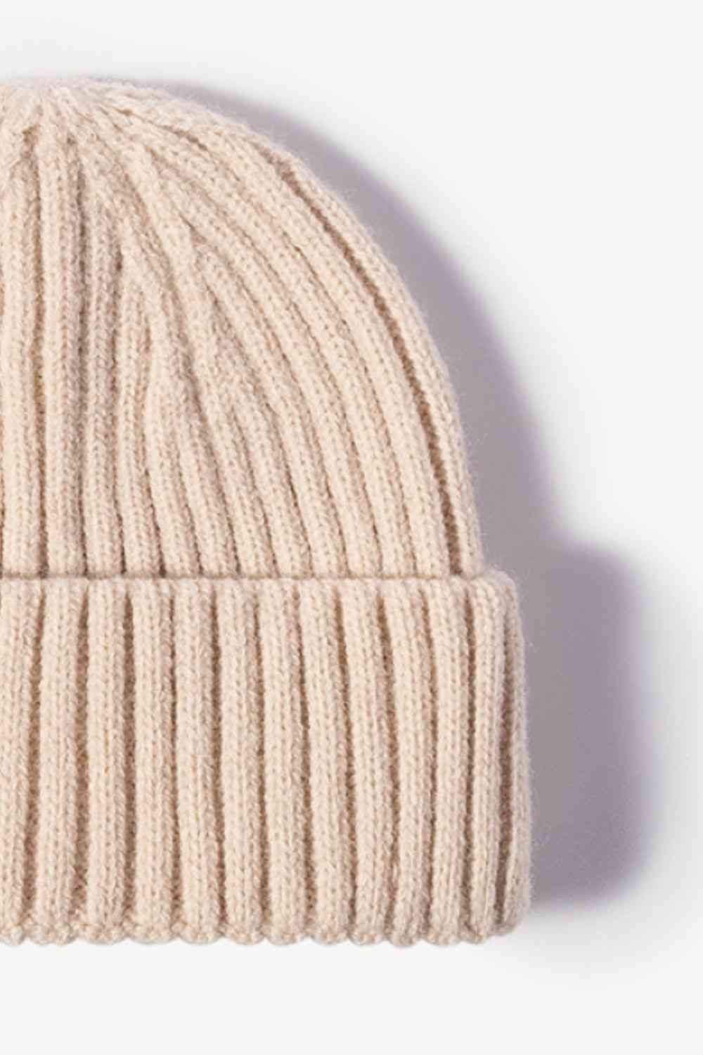 Rib-Knit Cuff Beanie - TRENDMELO