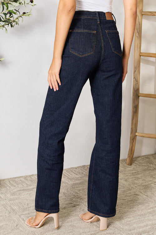 Judy Blue Full Size High Waist Wide Leg Jeans - TRENDMELO