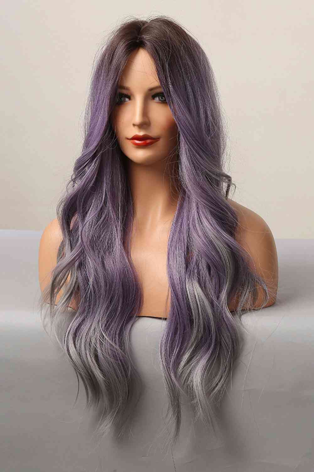 Elegant Wave Full Machine Synthetic Wigs in Purple 26'' - TRENDMELO