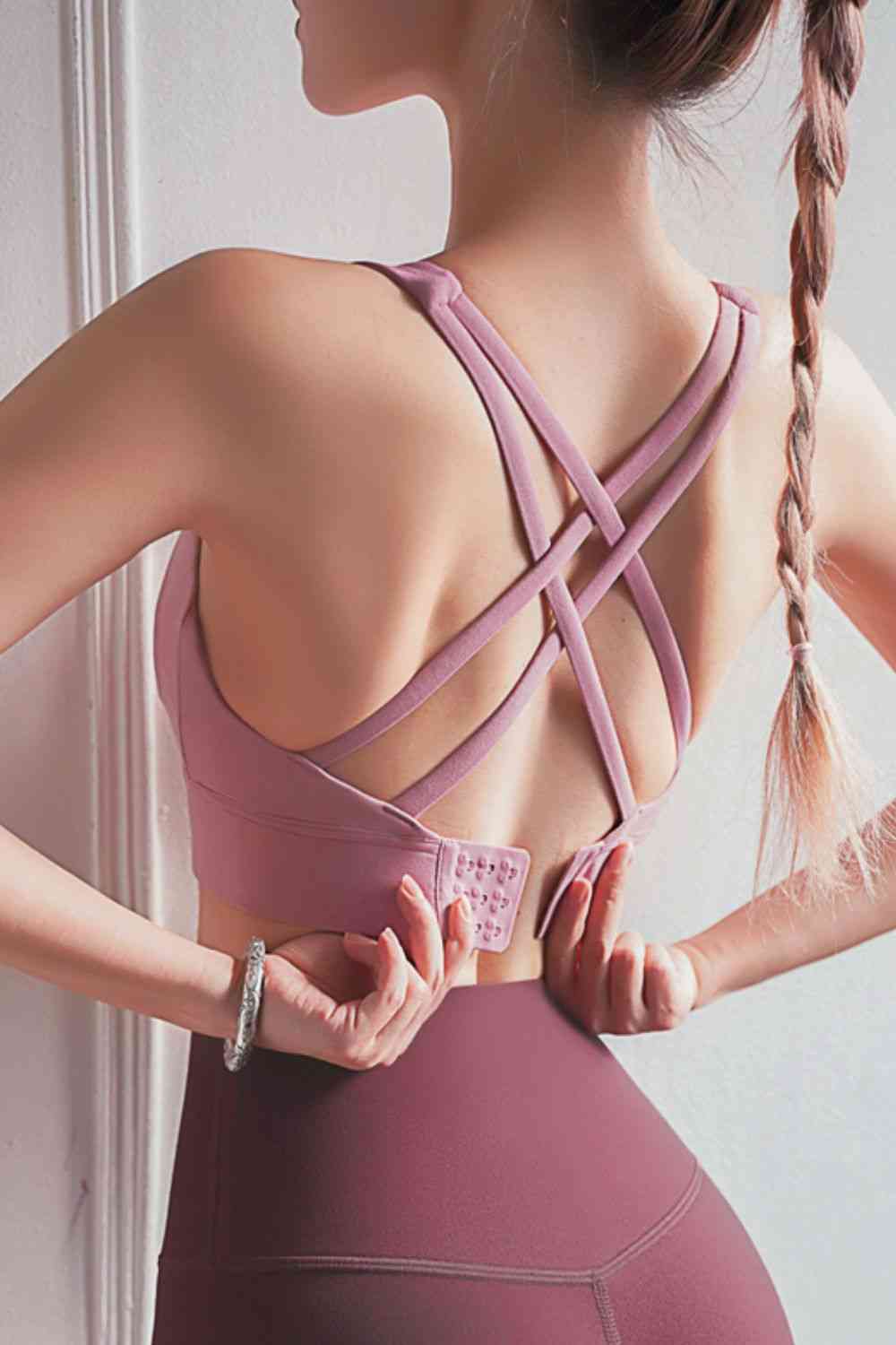 Back At It Again Crisscross Back Sports Bra - TRENDMELO