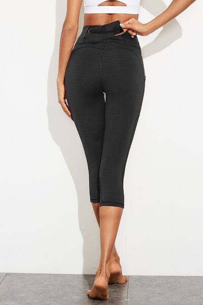 Waistband Active Leggings with Pockets - TRENDMELO