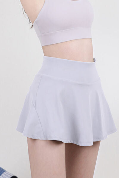 High Waist Pleated Active Skirt - TRENDMELO