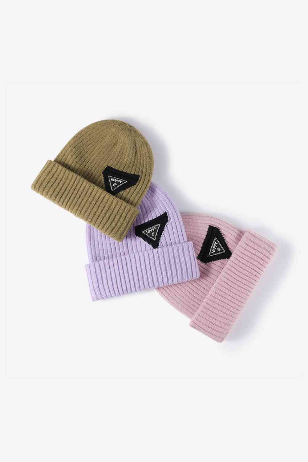 HAPPY Contrast Beanie - TRENDMELO