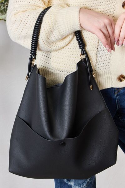 SHOMICO Vegan Leather Handbag with Pouch - TRENDMELO