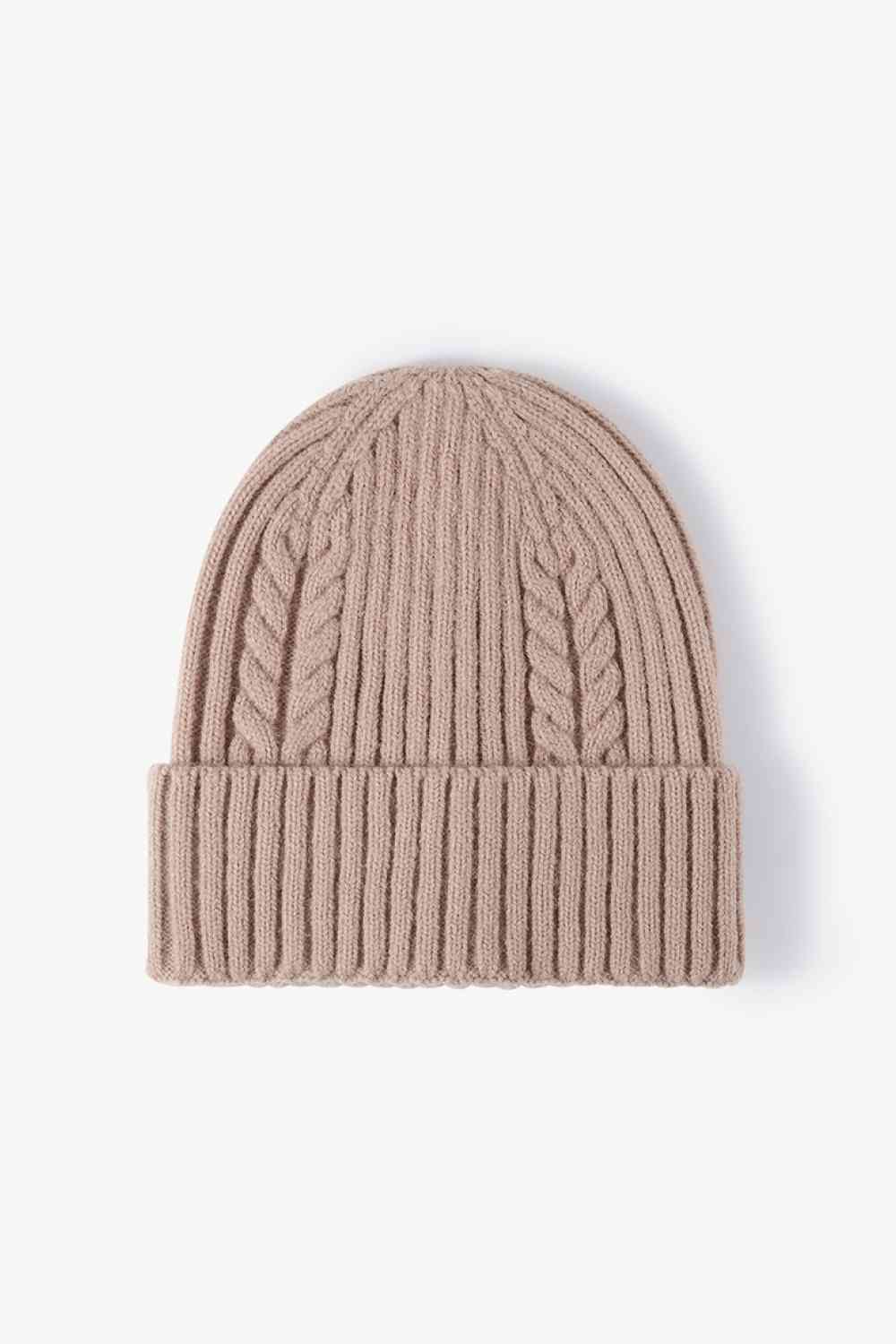 Cable-Knit Cuff Beanie - TRENDMELO