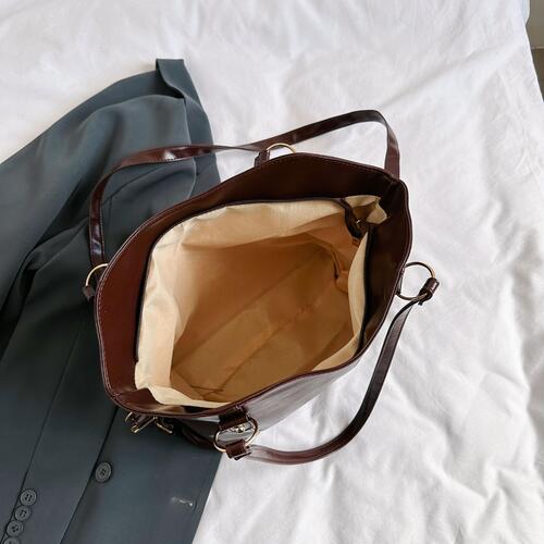PU Leather Tote Bag - TRENDMELO