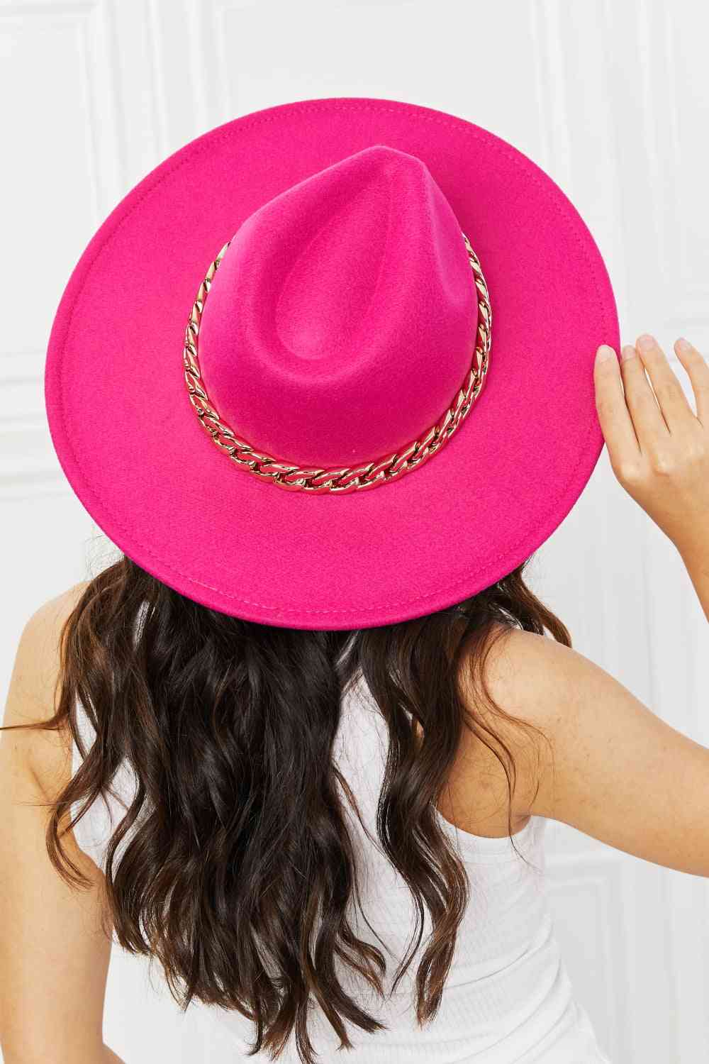 Fame Keep Your Promise Fedora Hat in Pink - TRENDMELO