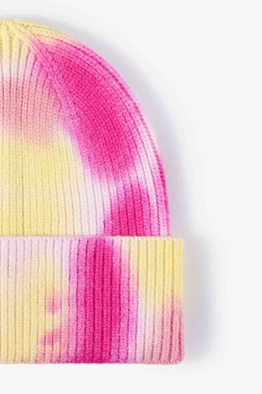 Tie-Dye Cuffed Knit Beanie - TRENDMELO