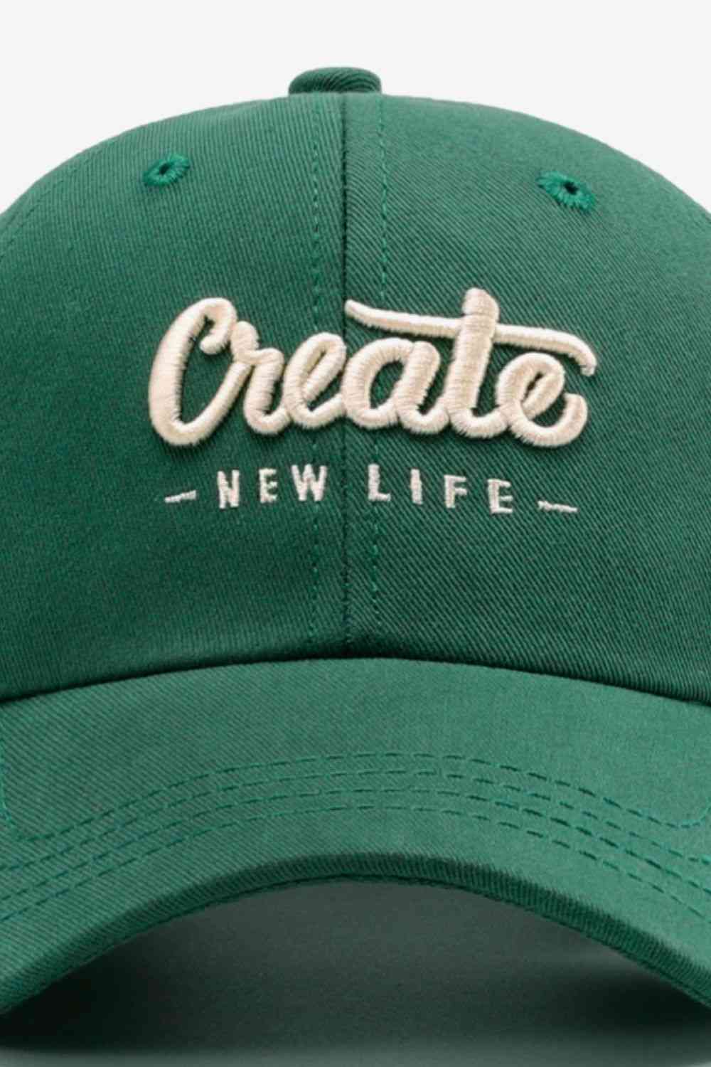 CREATE NEW LIFE Adjustable Cotton Baseball Cap - TRENDMELO