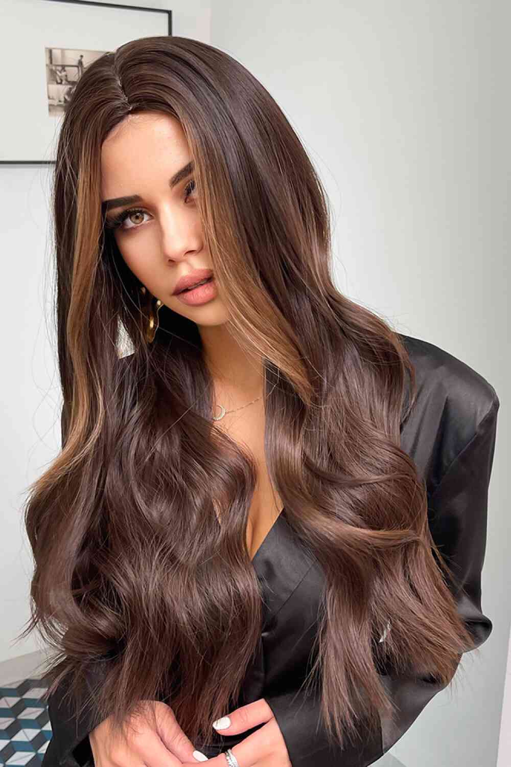 Full Machine Long Wave Synthetic Wigs 26'' - TRENDMELO