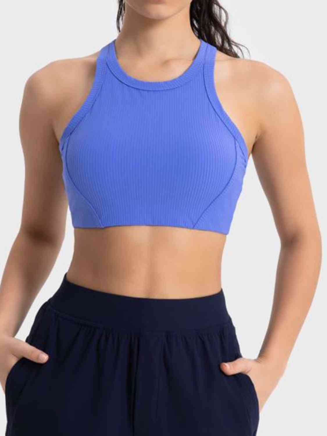 Wide Strap Cropped Sport Tank - TRENDMELO