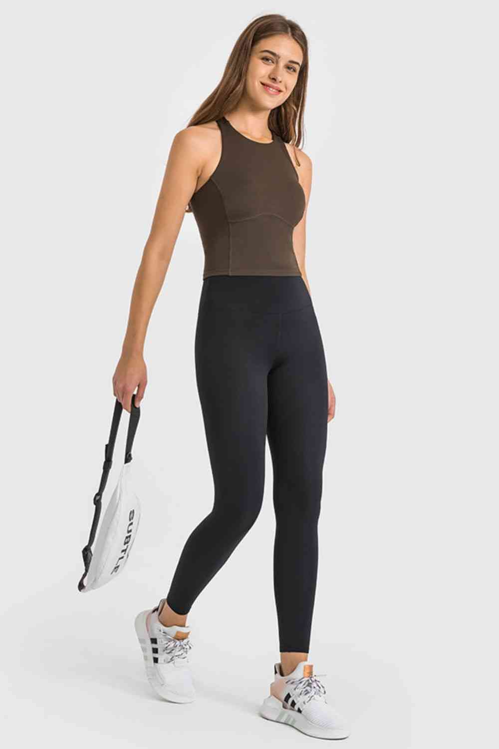 High Waist Ankle-Length Yoga Leggings - TRENDMELO