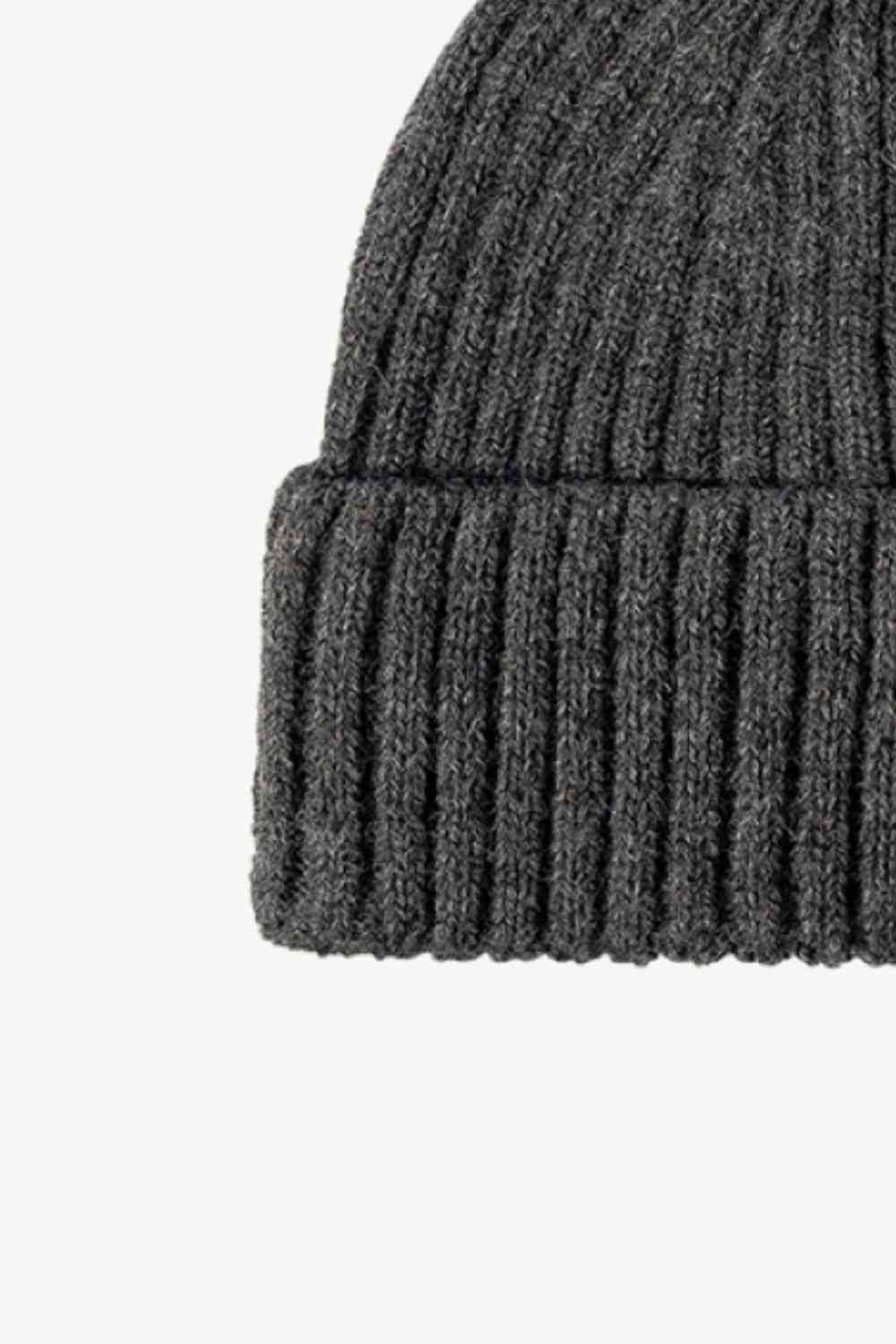 Rib-Knit Cuff Beanie - TRENDMELO