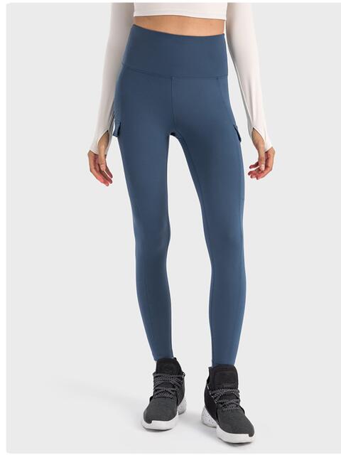 Wide Waistband Sports Leggings - TRENDMELO