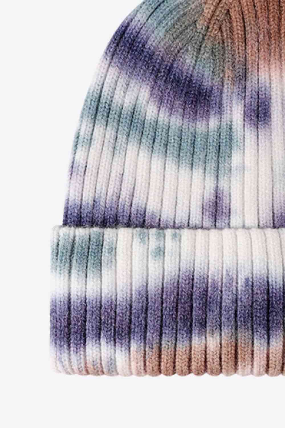 Tie-Dye Ribbed Knit Beanie - TRENDMELO