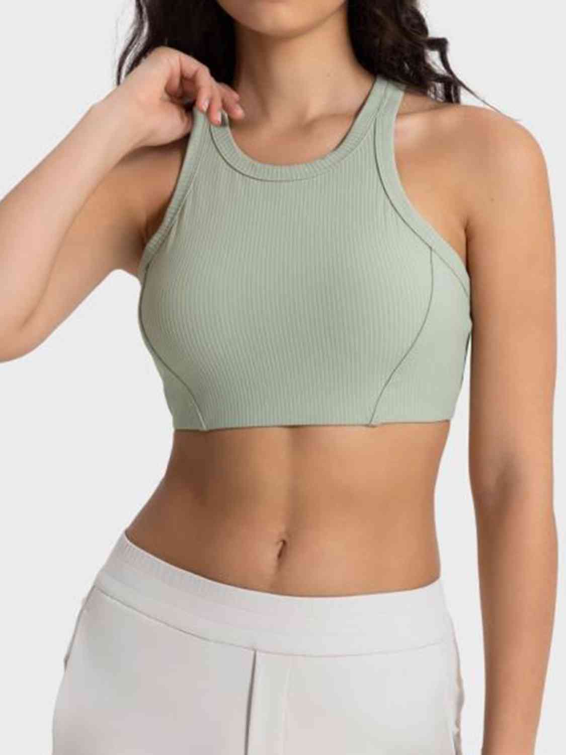 Wide Strap Cropped Sport Tank - TRENDMELO