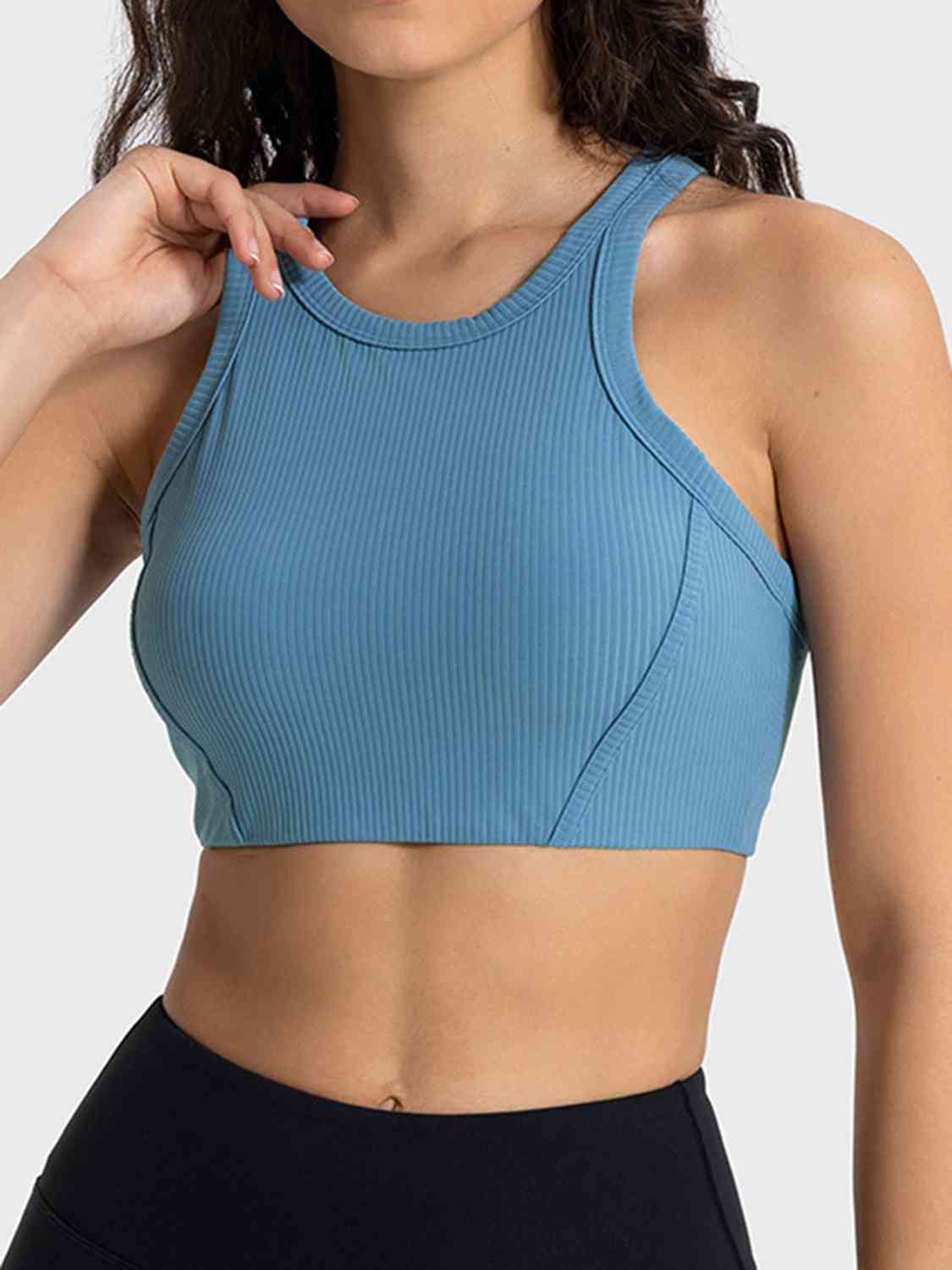 Wide Strap Cropped Sport Tank - TRENDMELO